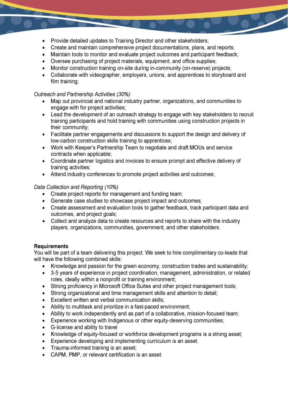 Community Green Building Projects Co-Lead