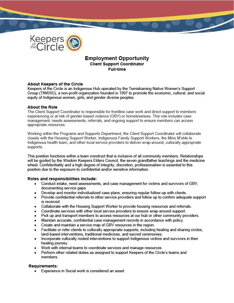 Client Support Coordinator