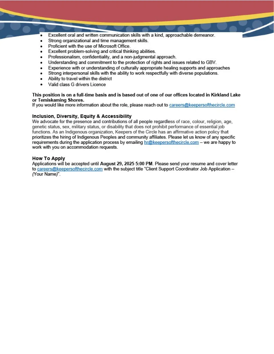 Client Support Coordinator