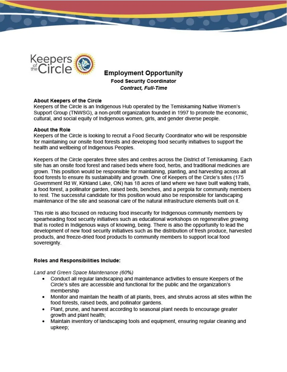 Food Security Coordinator