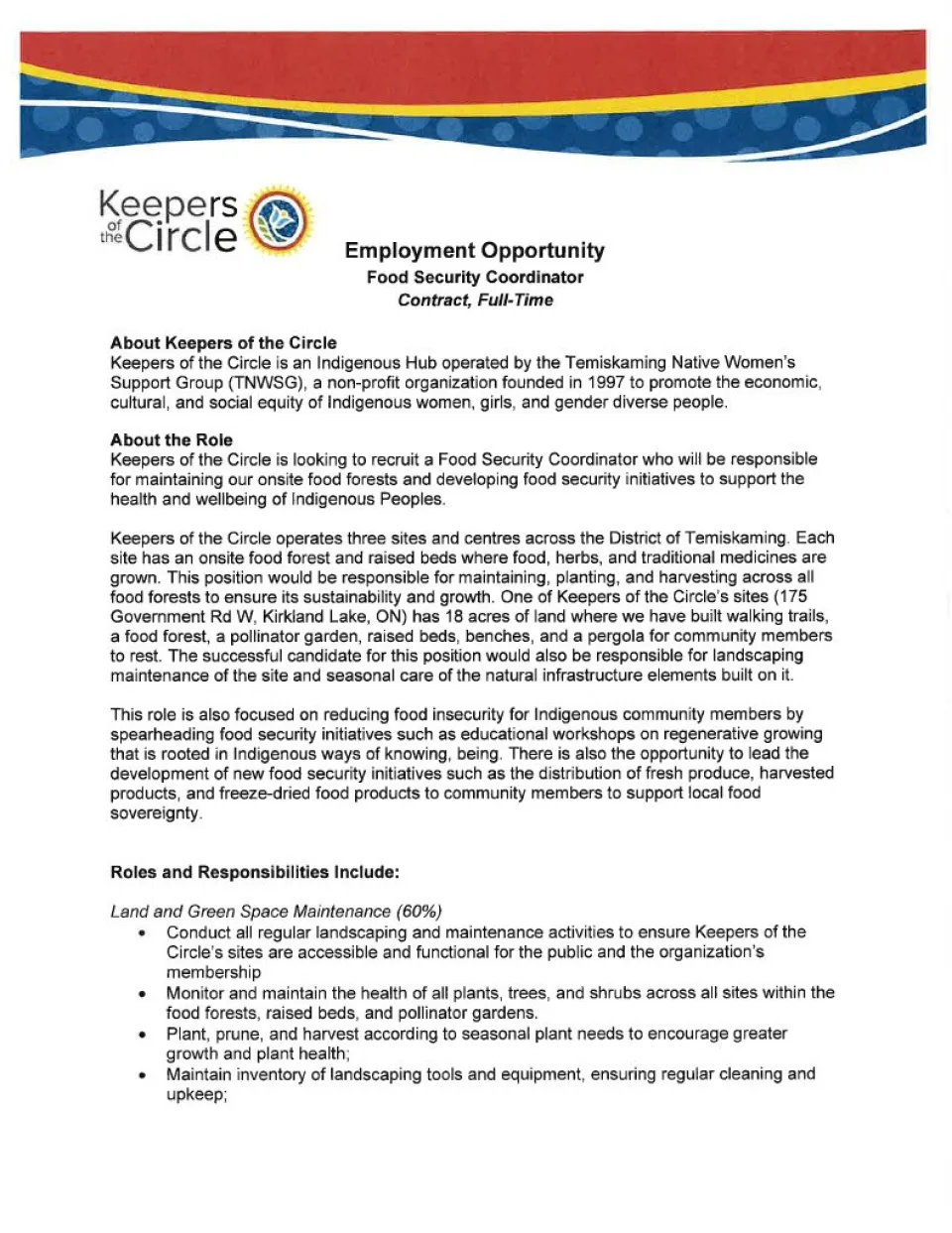 Food Security Coordinator