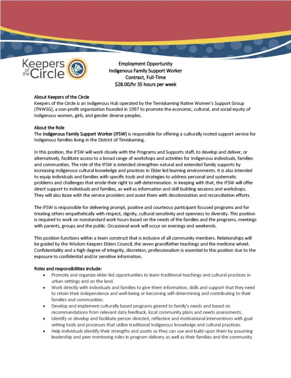 Indigenous Family Support Worker