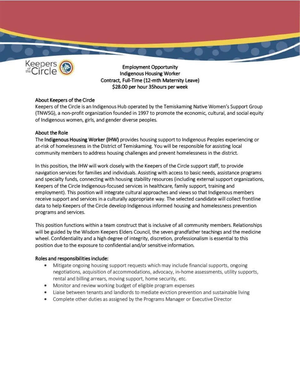 Indigenous Housing Worker