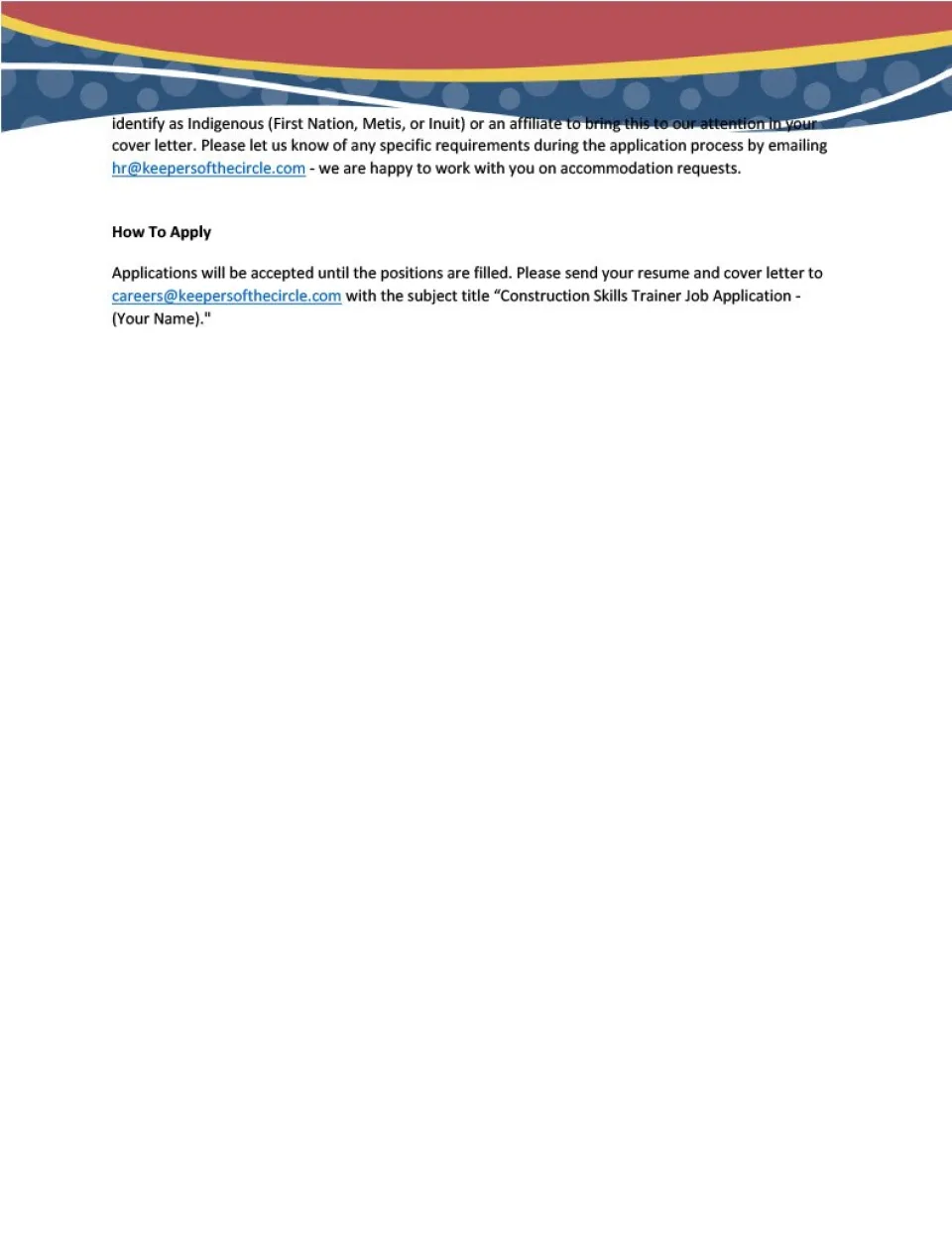 Construction Skills Trainer