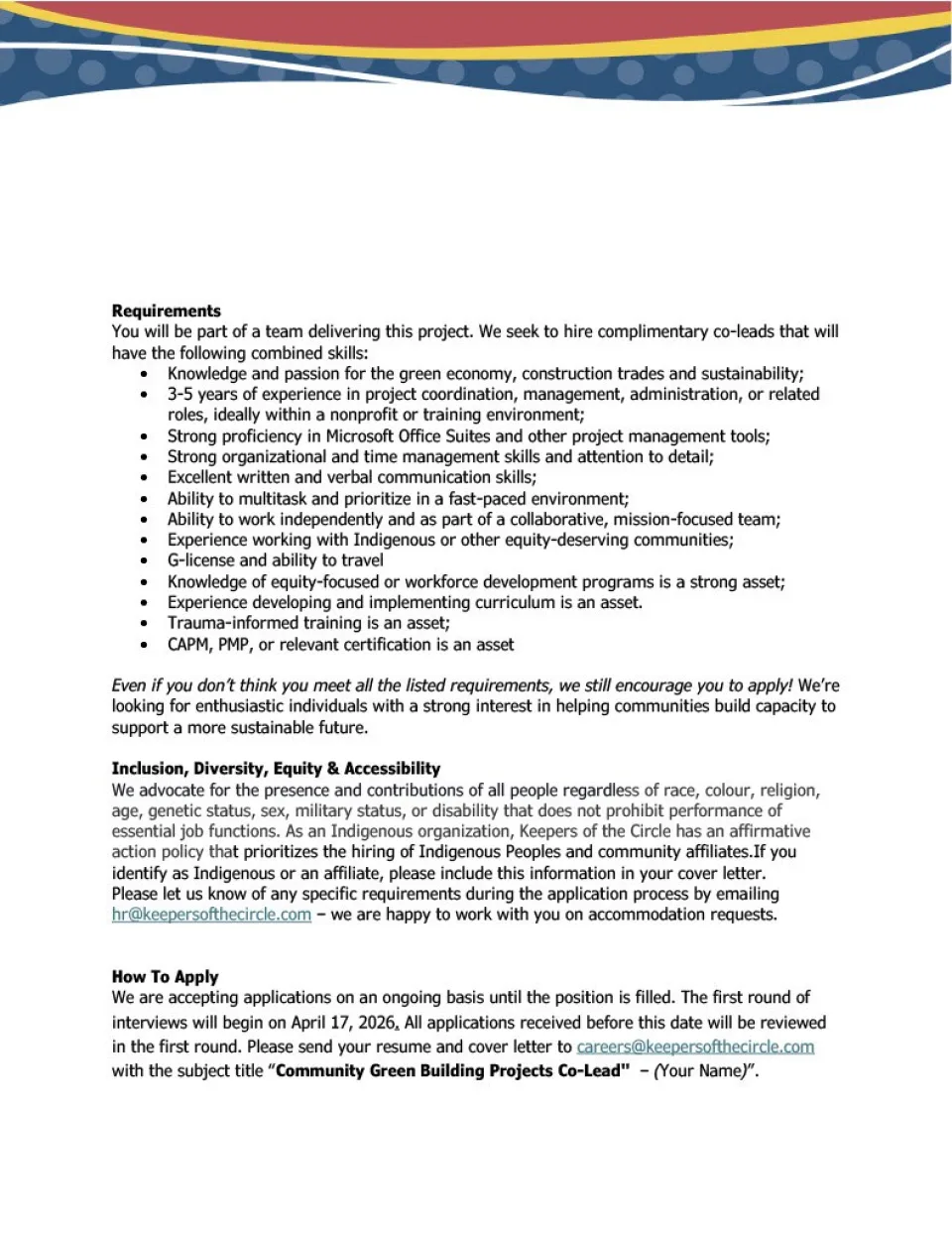 Amik Wigiwamikewen Co-Leads