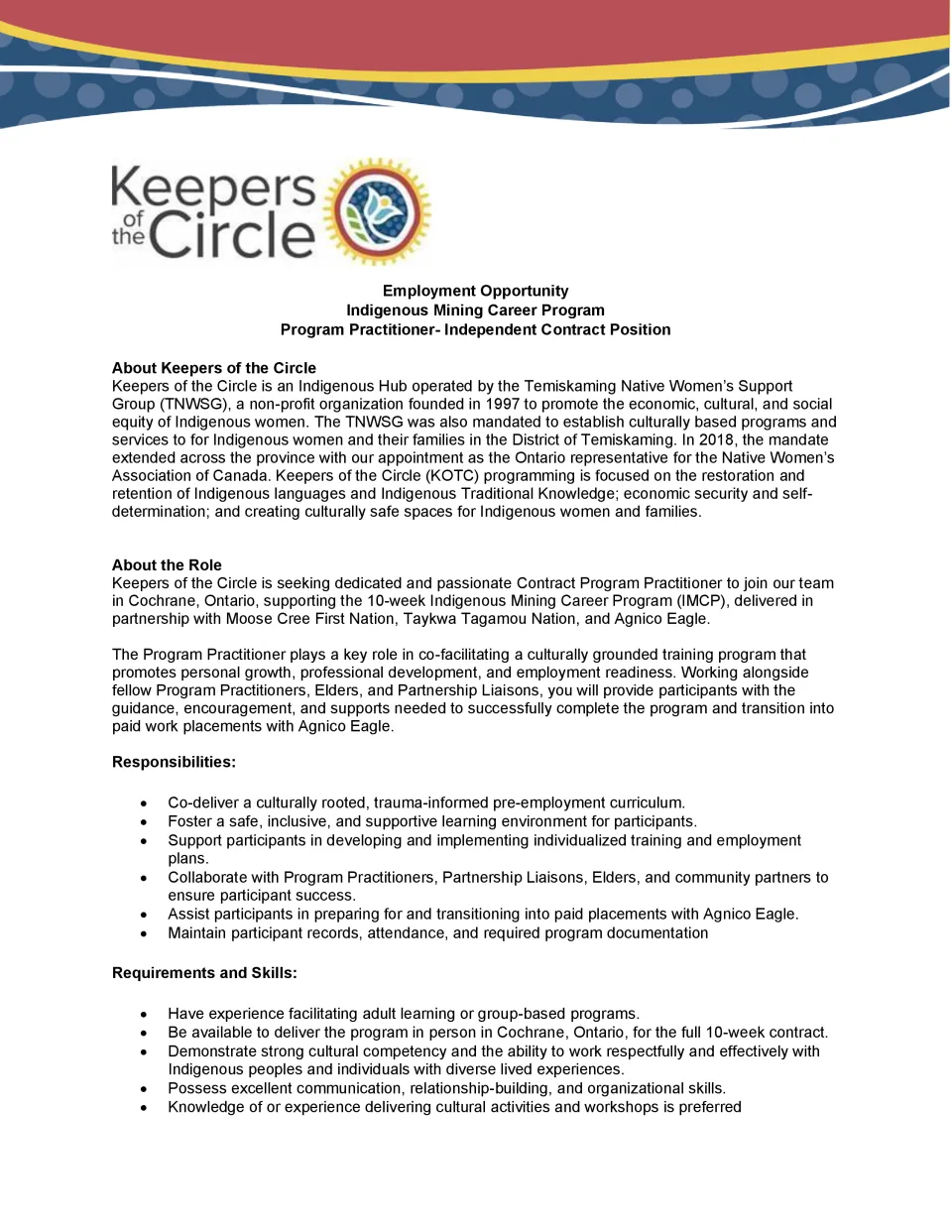 Program Practitioner (Contract)