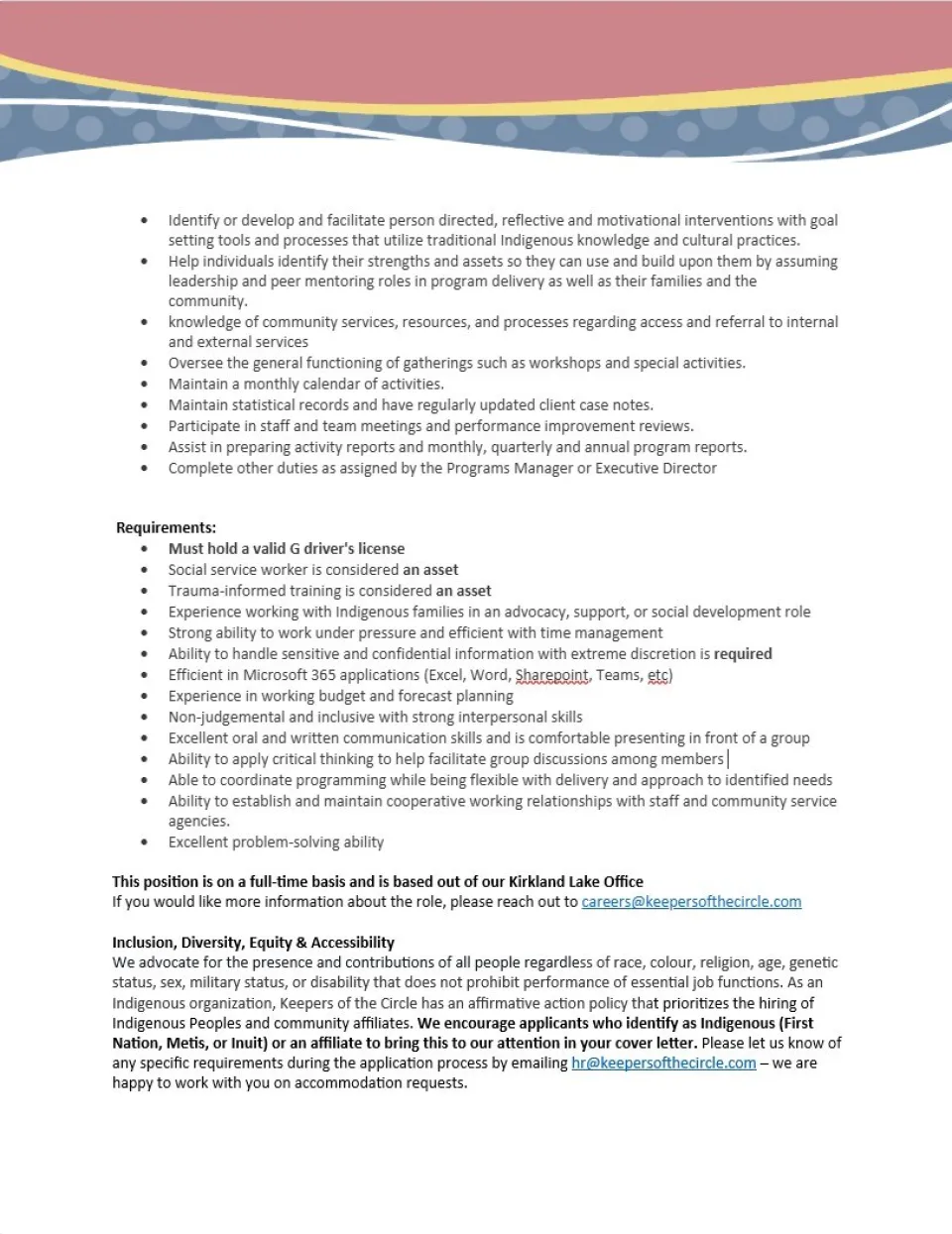 Indigenous Family Support Worker